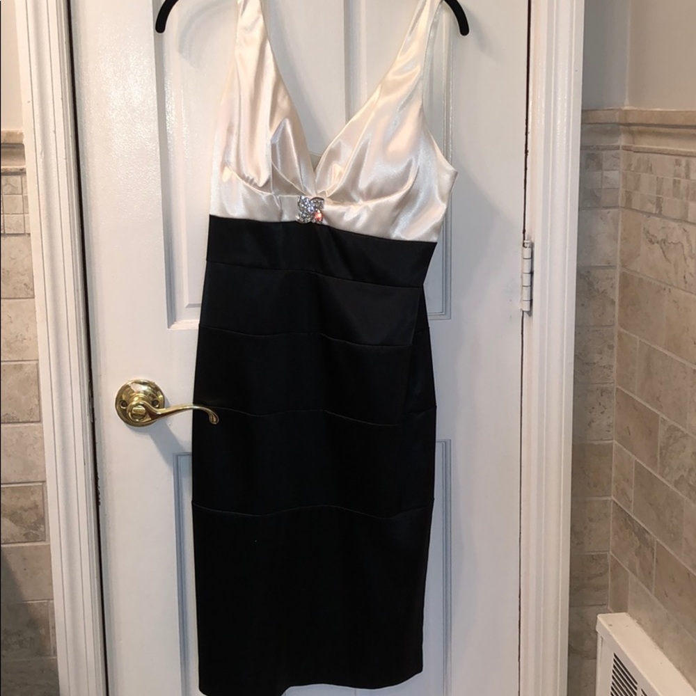 NiKi Lavis Black and White Dress
